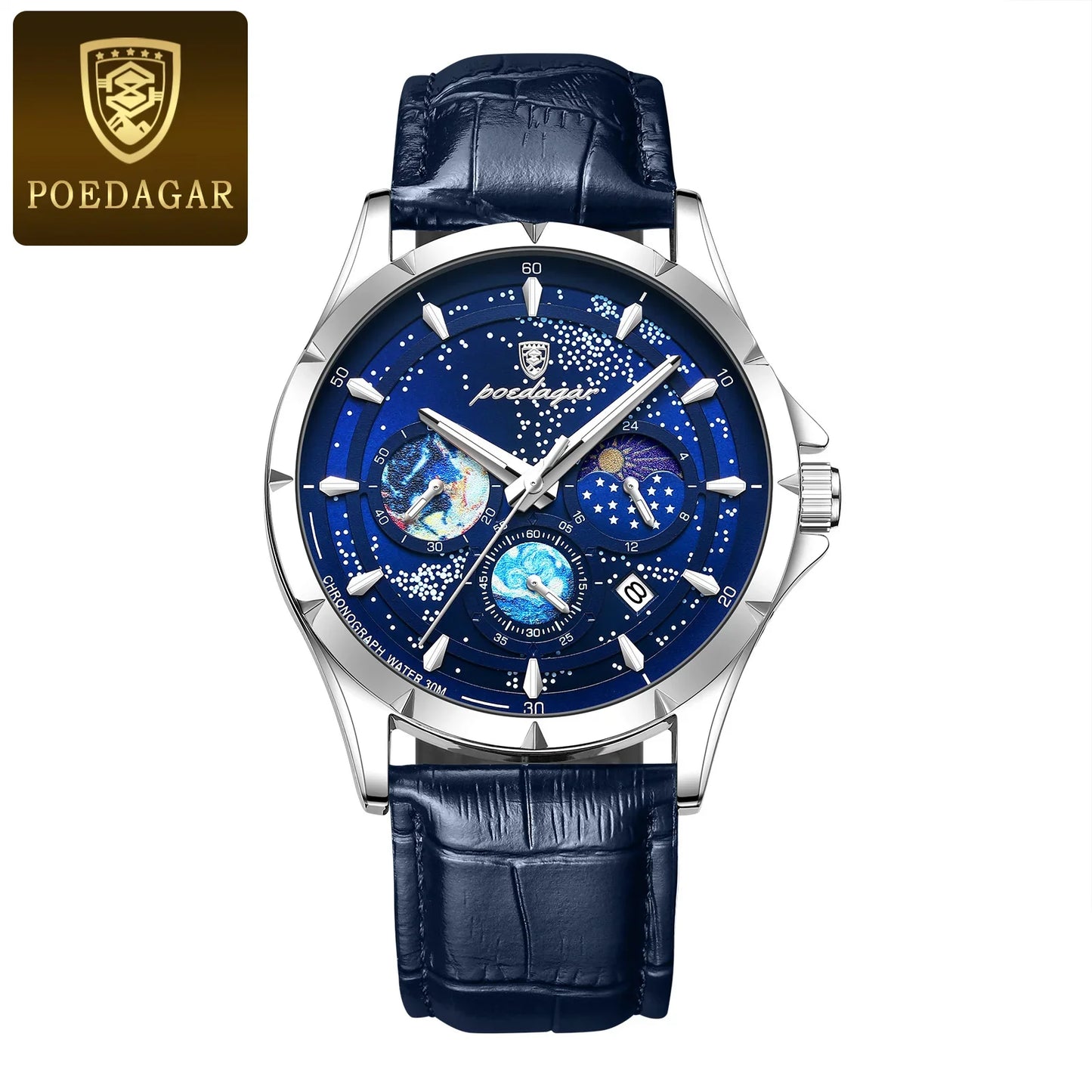 Luxury Man Wristwatch Luminous Waterproof Chronograph Date Men Watch Stainless Steel Men's Quartz Watches Reloj Hombre