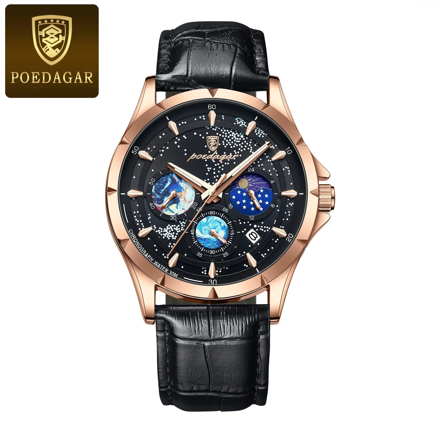 Luxury Man Wristwatch Luminous Waterproof Chronograph Date Men Watch Stainless Steel Men's Quartz Watches Reloj Hombre