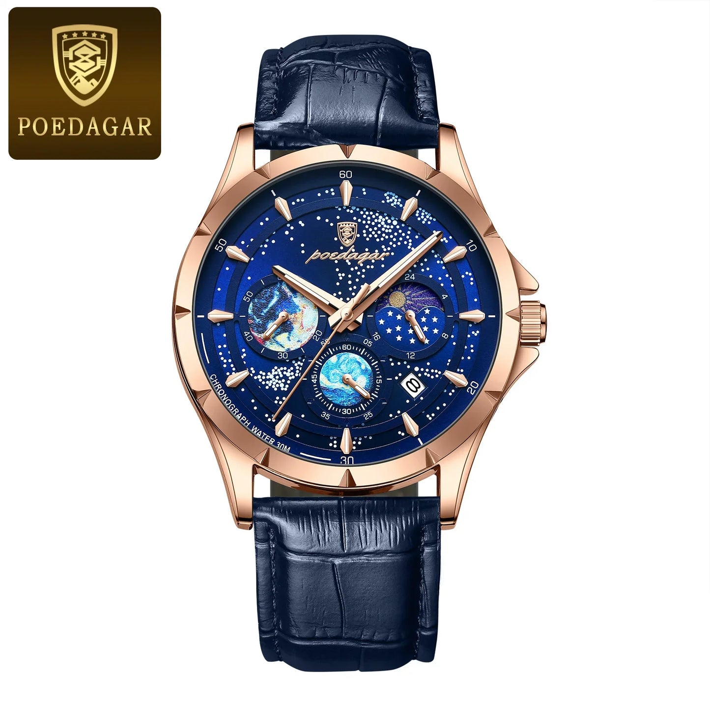 Luxury Man Wristwatch Luminous Waterproof Chronograph Date Men Watch Stainless Steel Men's Quartz Watches Reloj Hombre